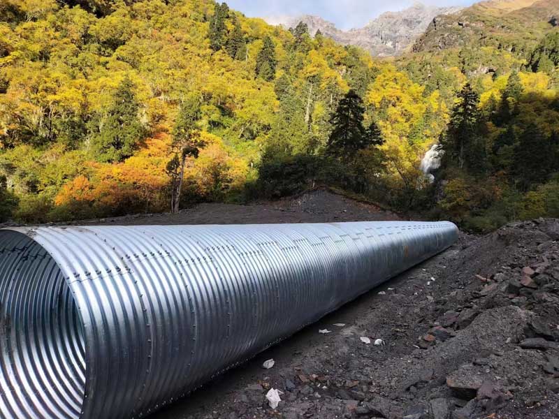 钢波纹管安装案例实景拍摄